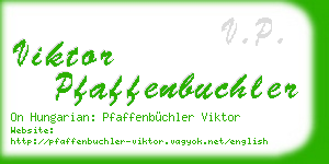 viktor pfaffenbuchler business card