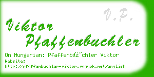 viktor pfaffenbuchler business card